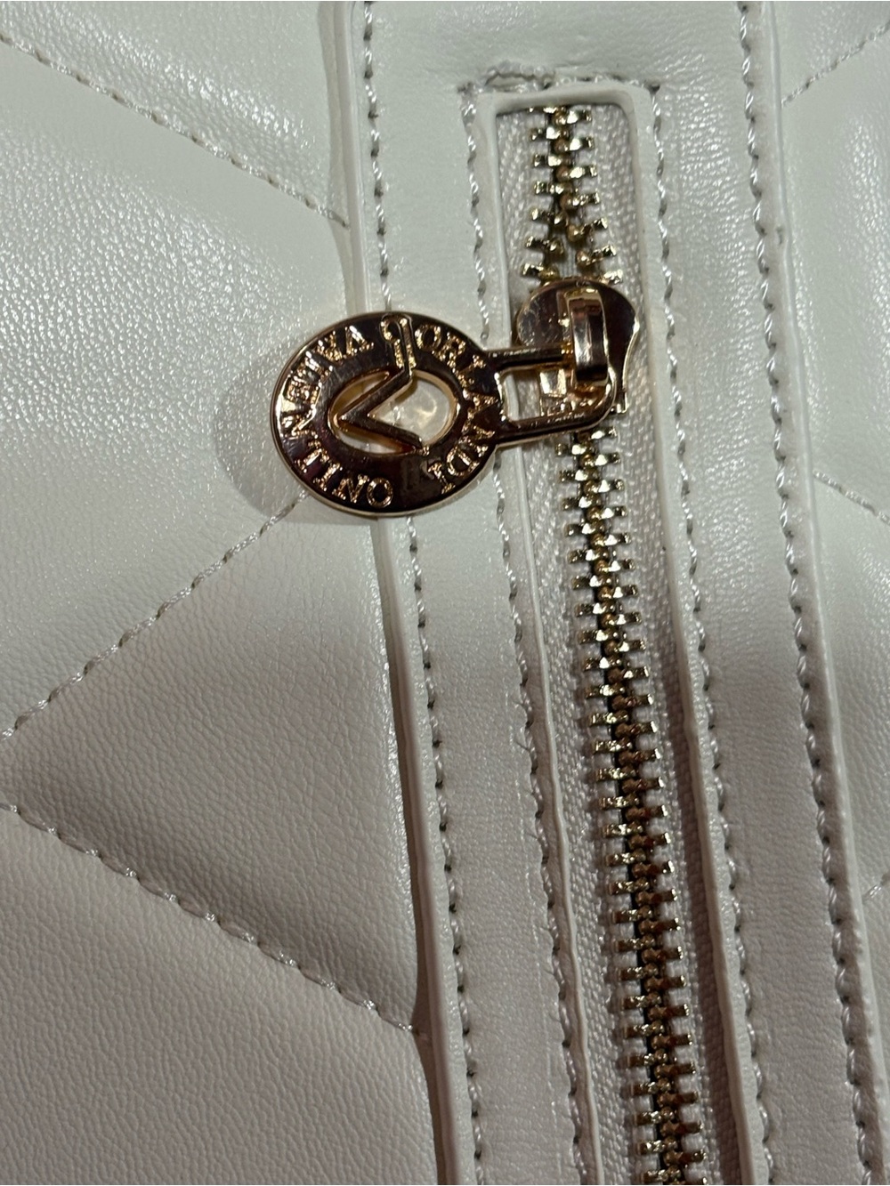 Valentino Orlandi White Quilted Crossbody Bag with Gold Hardware - Picture 10 of 10